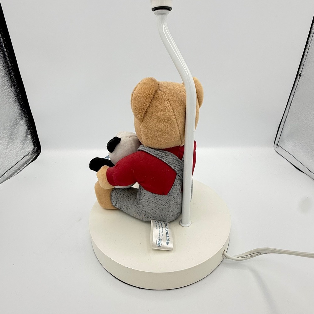 Vintage Teddy Bear Panda Plush Table Lamp Nursery Kids Room Decor cottagecore - Picture 5 of 5